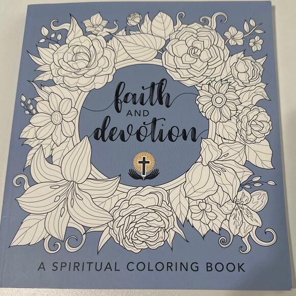 Faith and Devotion An adult Spiritual Coloring Book. Enjoy & Relax coloring book - Picture 1 of 4